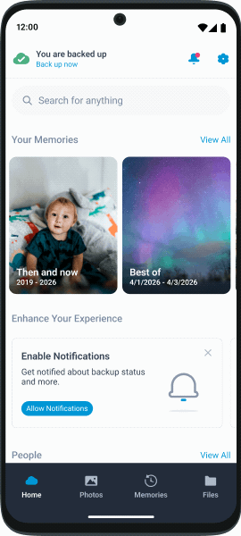 .Homescreen Synchronoss Personal Cloud Release 26.9 Redesigned Homescreen